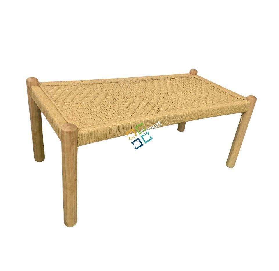 Wooden Seating Bench Handwoven | Small Charpai Bench khatola for Indoor/Garden/Terrace - Image 2