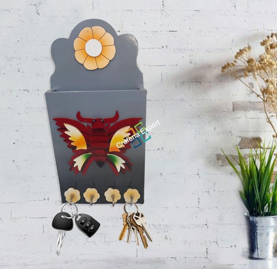 Dragon wall Key Plus letter Organiser with 4 hooks for home decoration - Image 2