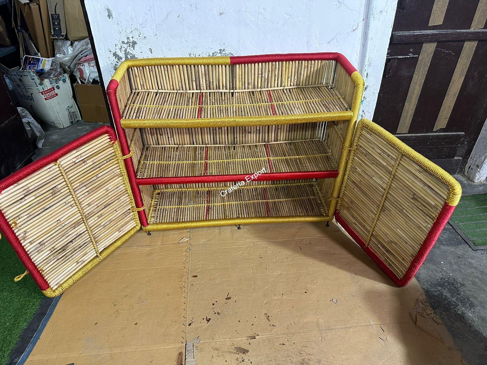 Bamboo Crafts Multipurpose Shoe Rack/Slipper Stand Chappal/Storage Organizer Multi-Purpose Rack For Storage - Image 3