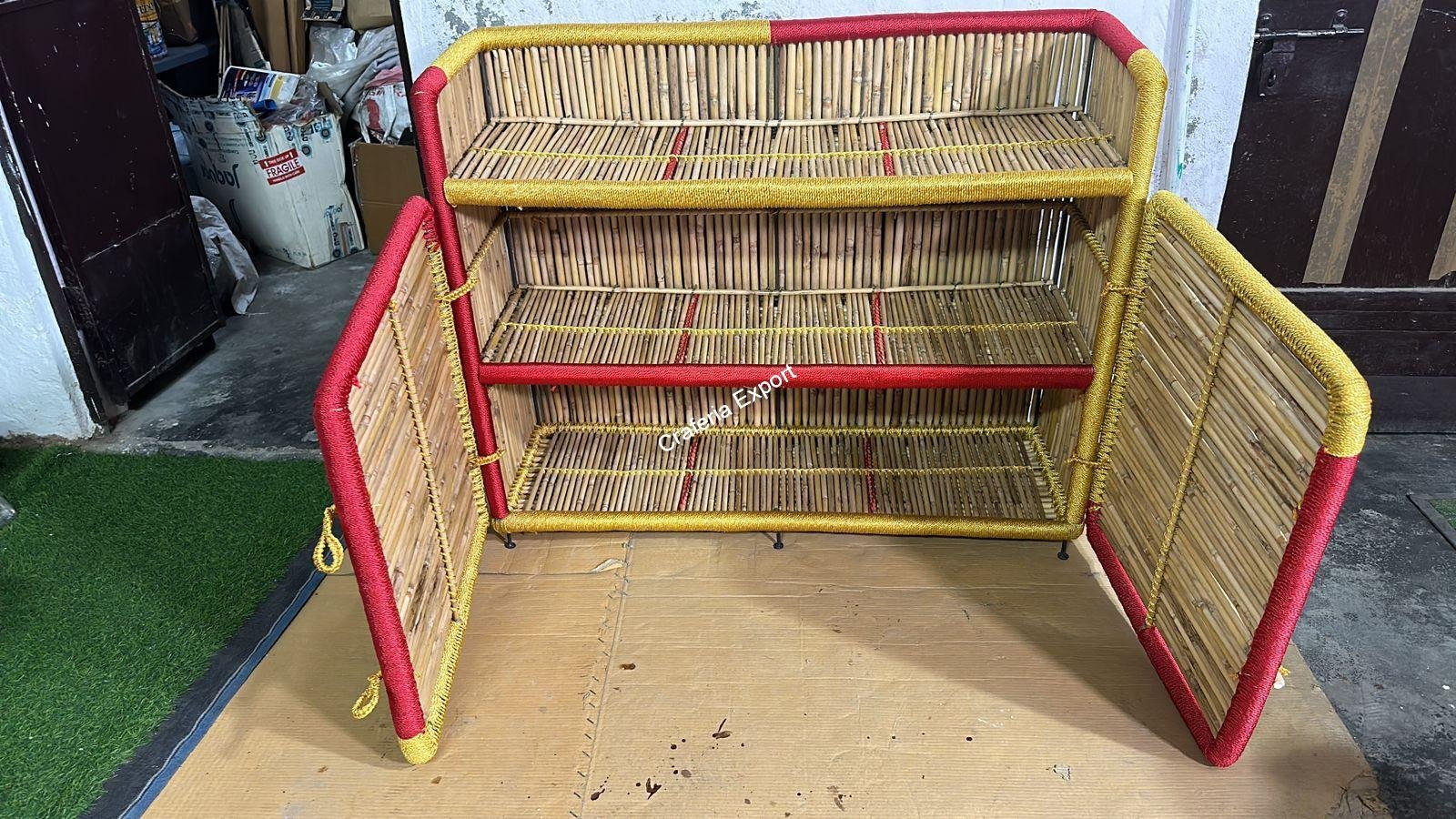 Bamboo Crafts Multipurpose Shoe Rack/Slipper Stand Chappal/Storage Organizer Multi-Purpose Rack For Storage - Image 4