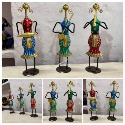 Tribal Lady Musicians Showpieces Set of 3 for Home Decoration, Office, Table Decor - Image 6