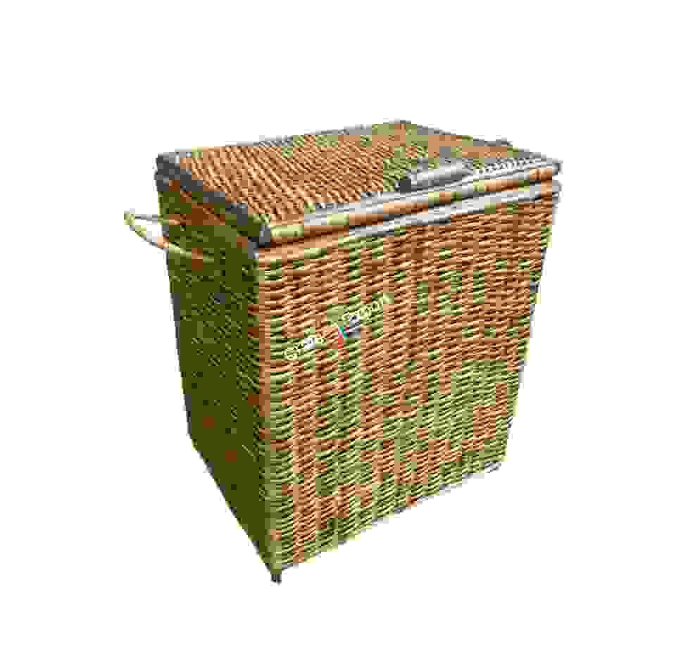 Cane Rattan Laundry Cum Picnic Handcrafted Basket with Lid - Image 2