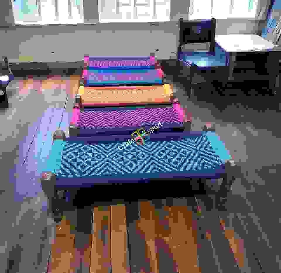 Handwoven Bench Cotton Rope Sheesham Wood Seating Bench For Living Room - Image 2