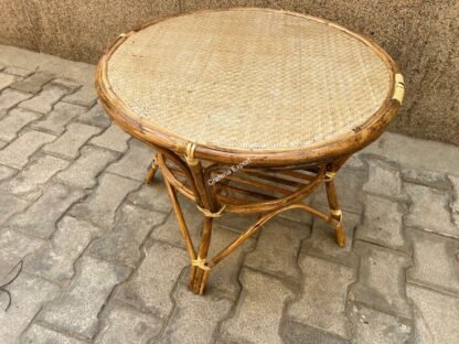 Round Coffee Rattan Table Stools/ Cane Sitting stools with table - Image 9