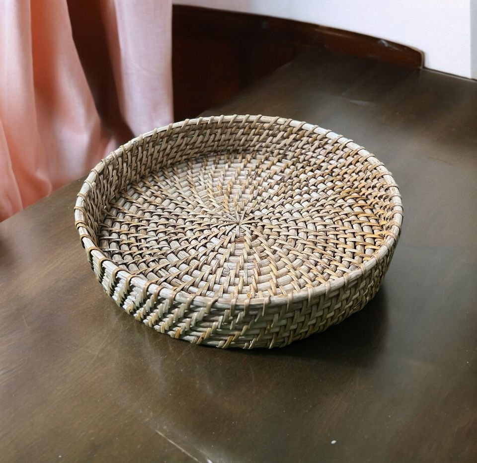 Bamboo Tray | Cane Serving Tray for storage Fruits / decor in table /bathroom essential utility /Gift Hamper Tray - Image 4