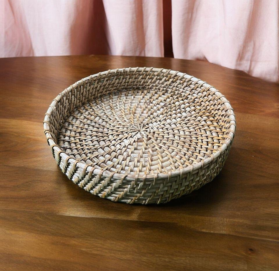 Bamboo Tray | Cane Serving Tray for storage Fruits / decor in table /bathroom essential utility /Gift Hamper Tray - Image 3