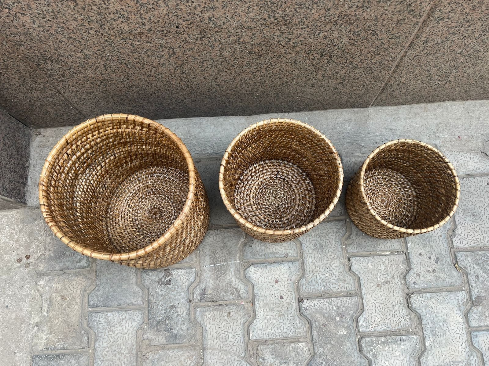 Bamboo Cane Multipurpose Storage Basket/ Rattan Cane Planter Outdoor Indoor Garden Balcony /Laundry Basket - Image 3