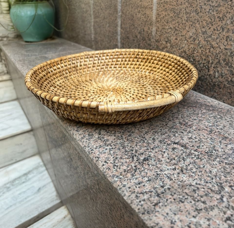 Rattan Tray | Bamboo Basket Serving Tray | Decorative Dining Table | Gift Hamper - Image 2