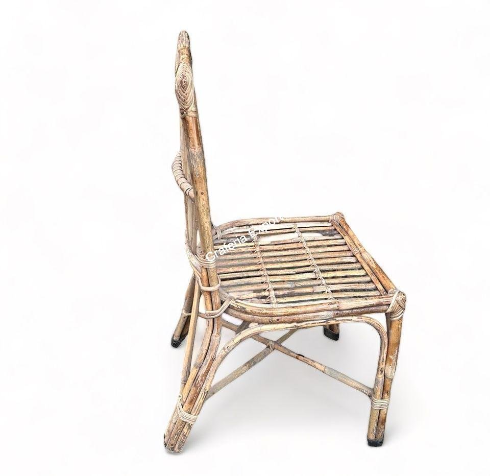 Rattan cane wicker chair for indoor outdoor sitting home, cafe , office , living room - set of 2(Brown color) - Image 6