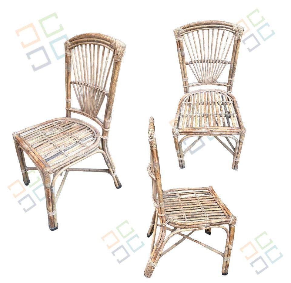 Rattan cane wicker chair for indoor outdoor sitting home, cafe , office , living room - set of 2(Brown color) - Image 7