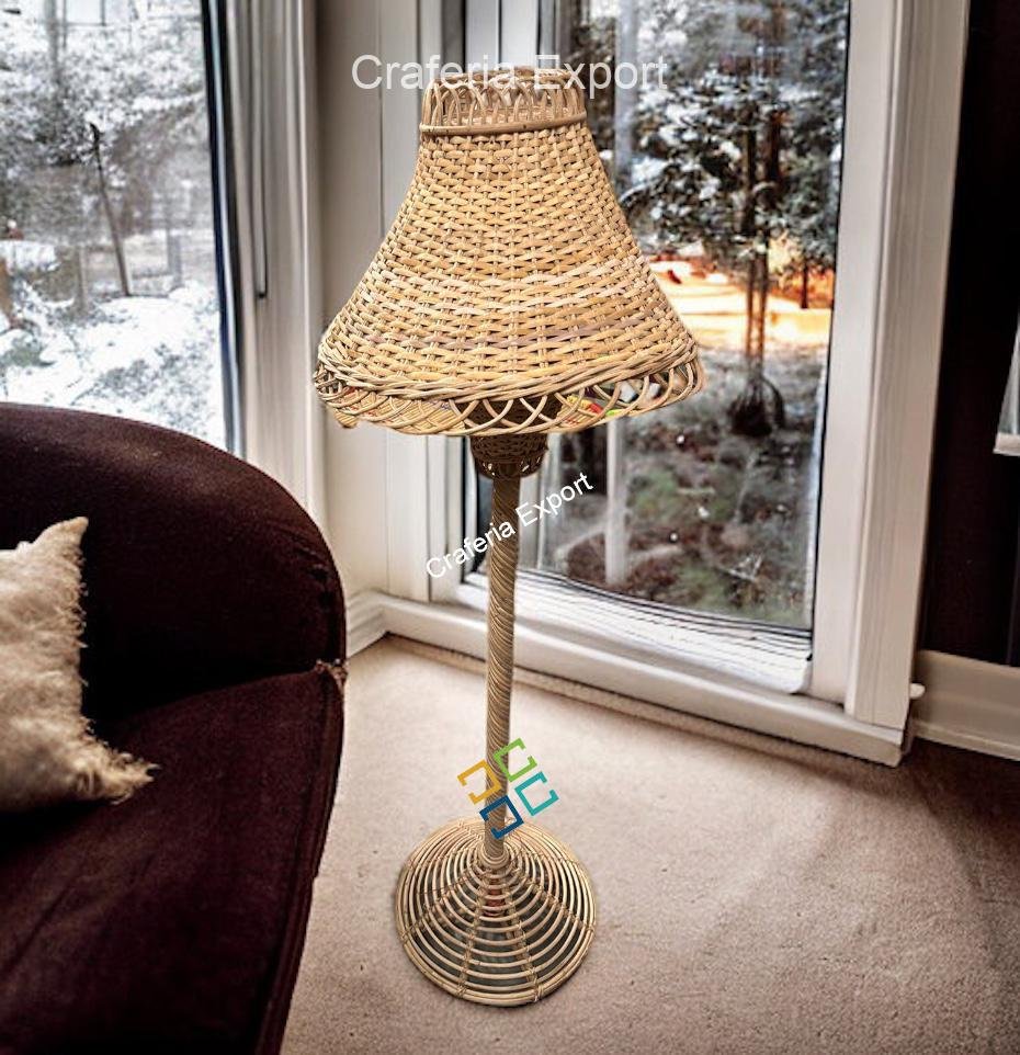 Boho Rattan lamp shade for living room, office, cafe, restaurants & bar