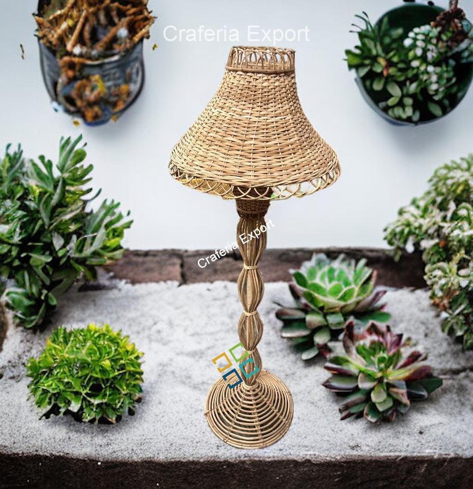 Modern handcrafted cane Rattan curl-shaped lampshade for living room , bar cafe restaurants - Image 2