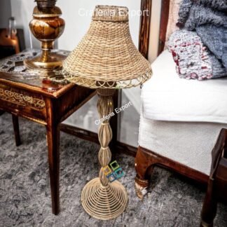 Modern handcrafted cane Rattan curl-shaped lampshade for living room , bar cafe restaurants