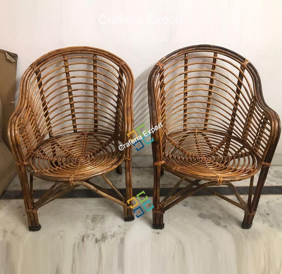 Cane Crafts Handmade Eco-Friendly Chair And Table Set - Image 4