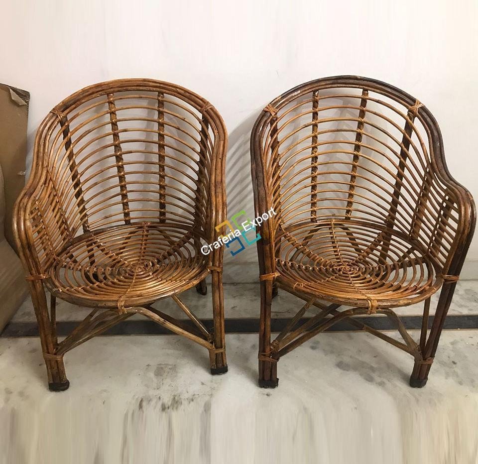 Cane Crafts Handmade Eco-Friendly Chair And Table Set - Image 4