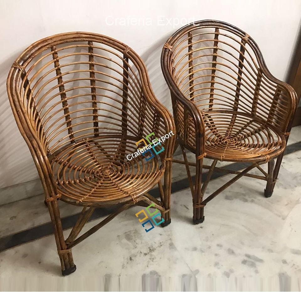 Cane Crafts Handmade Eco-Friendly Chair And Table Set - Image 3