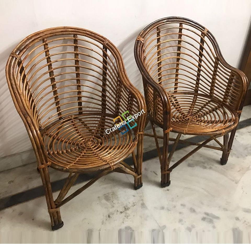 Cane Crafts Handmade Eco-Friendly Chair And Table Set - Image 3