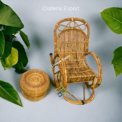 Cane Rocking Chair / Wicker Rattan Relaxing Chair - Image 8