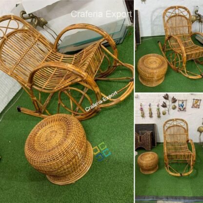Cane Rocking Chair / Wicker Rattan Relaxing Chair - Image 7