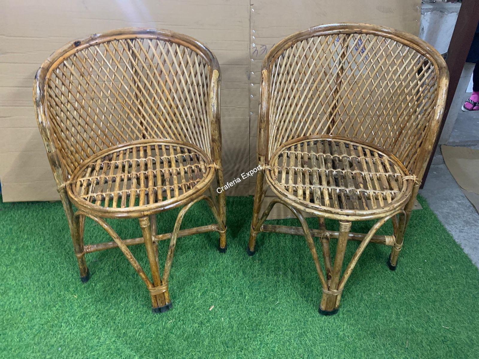 Wooden Bamboo Arm chairs | Cane Bait Chair set of 2 for living room/ baclony indoor and outdoor - Image 6