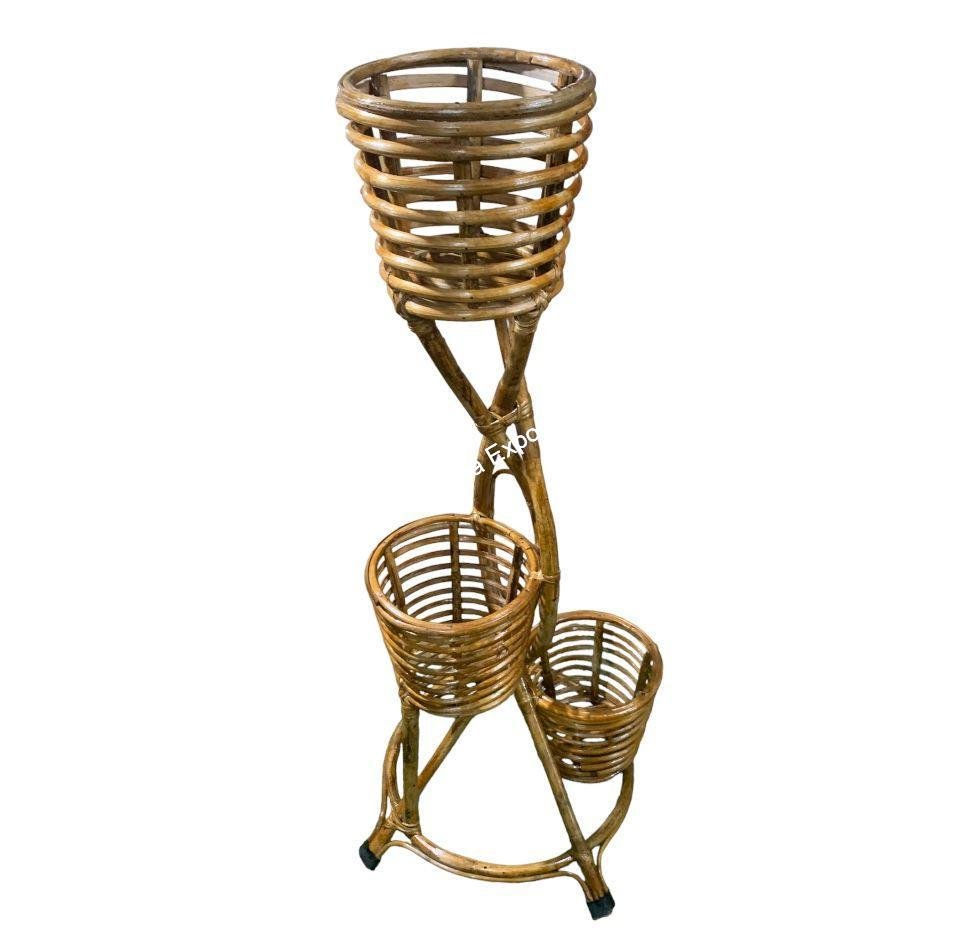 Bamboo cane flower pot stand planter for garden balcony home office - Image 2