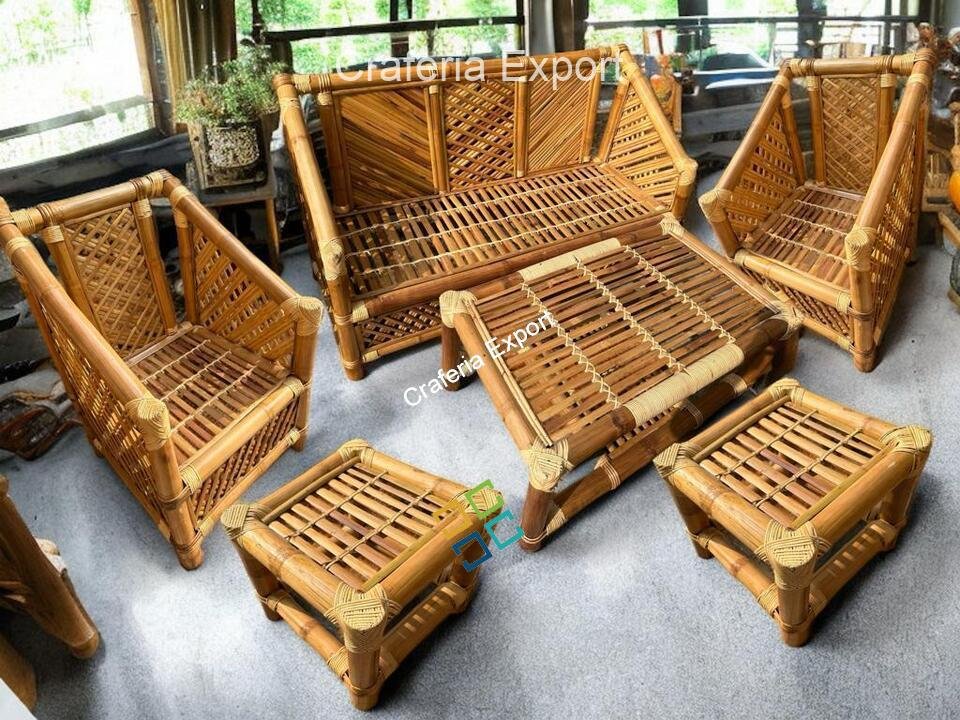 Buy Eco friendly Bamboo Chair table sofa furniture set Craferia