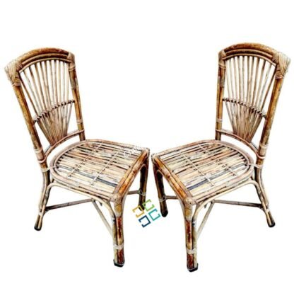 Rattan cane wicker chair for indoor outdoor sitting home, cafe , office , living room -  set of 2(Brown color) - Image 2