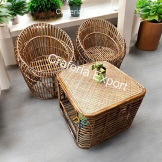 Bamboo Cane Chairs Table | Dinning Set Furniture Outdoor Indoor | Rattan Chair