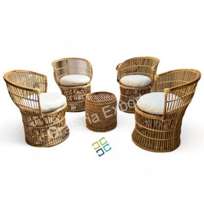 Cane Chair table furniture set | Bait Outdoor chairs table stool for living room/ balcony / hotel/ restaurants - Image 4