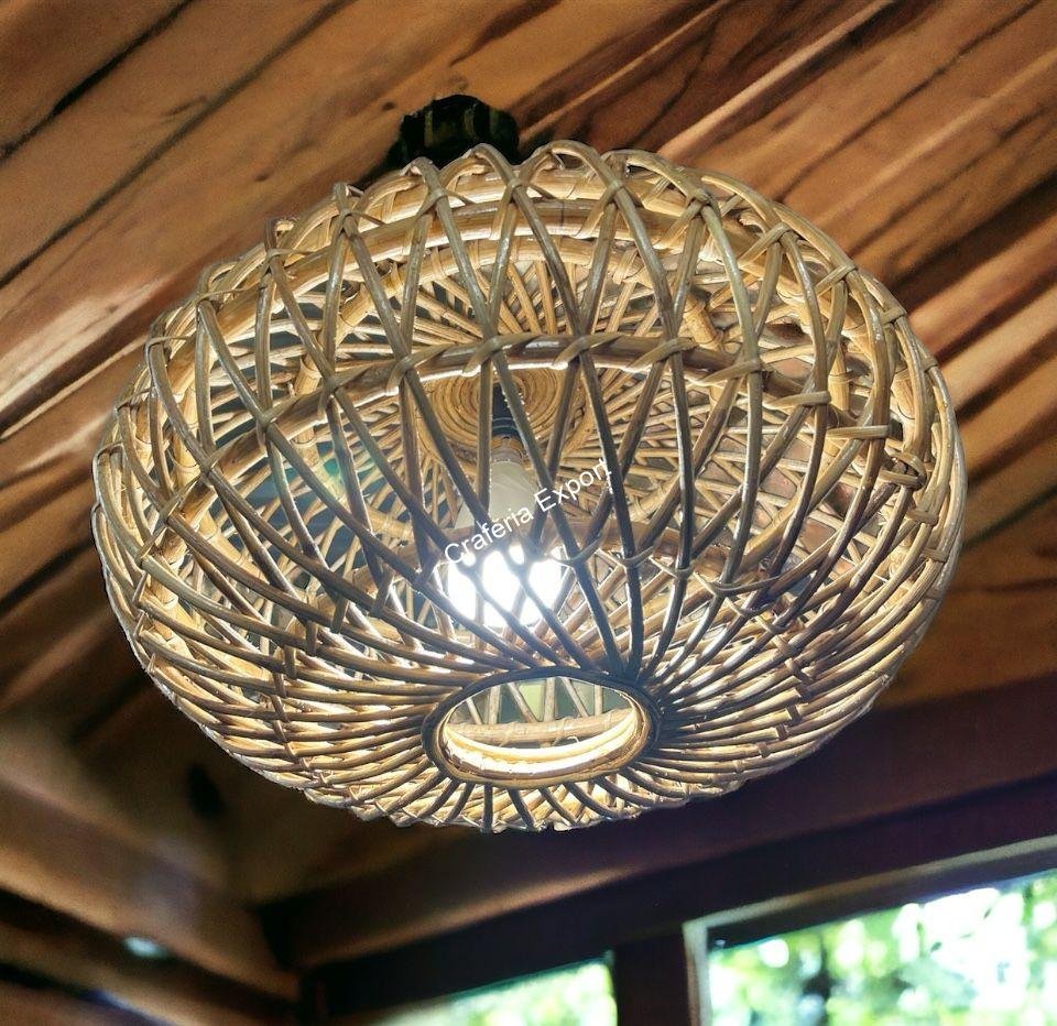 Bamboo Lampshades | Rattan Pendant Lamp | Boho Lamp Shades | Cane Lampshade For Decor Your Home