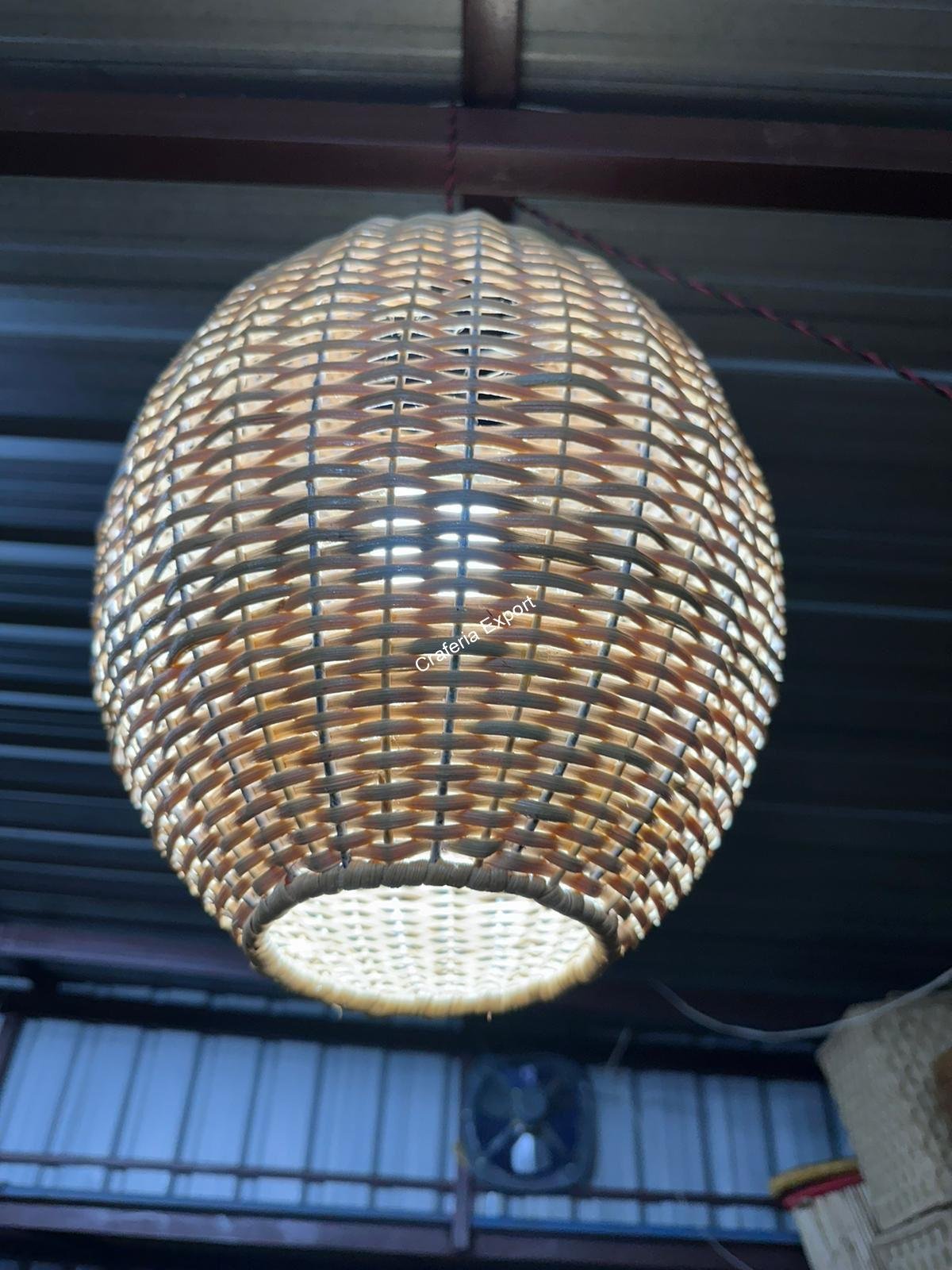 Handmade Rattan Lampshades | Cane Boho Lamp shades | Bamboo Pendants Light for Living Room, Cafe , Office, Outdoor - Image 2
