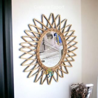 Rattan Cane Wall Mirror | Bamboo Wall Mirror for Wall Decor/Gifts
