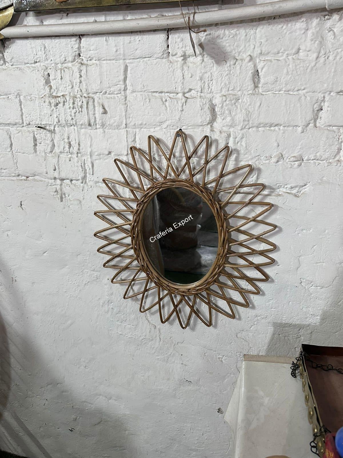 Rattan Cane Wall Mirror | Bamboo Wall Mirror for Wall Decor/Gifts - Image 2
