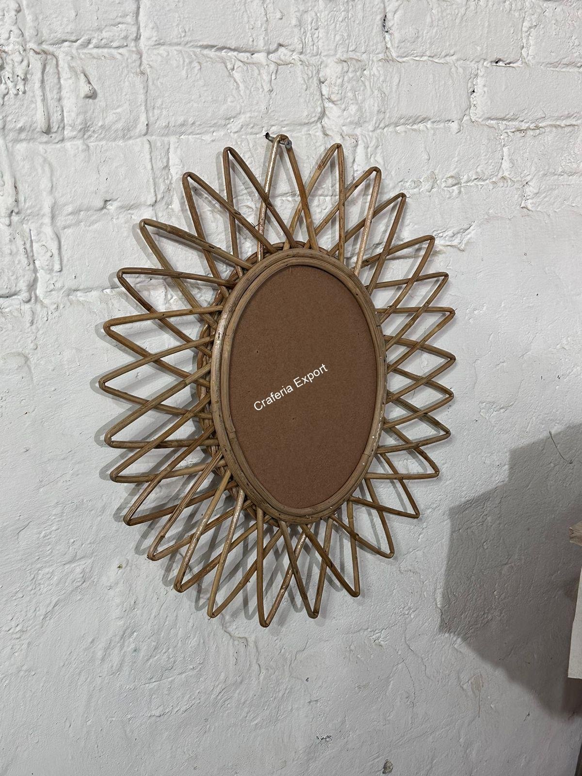 Rattan Cane Wall Mirror | Bamboo Wall Mirror for Wall Decor/Gifts - Image 3