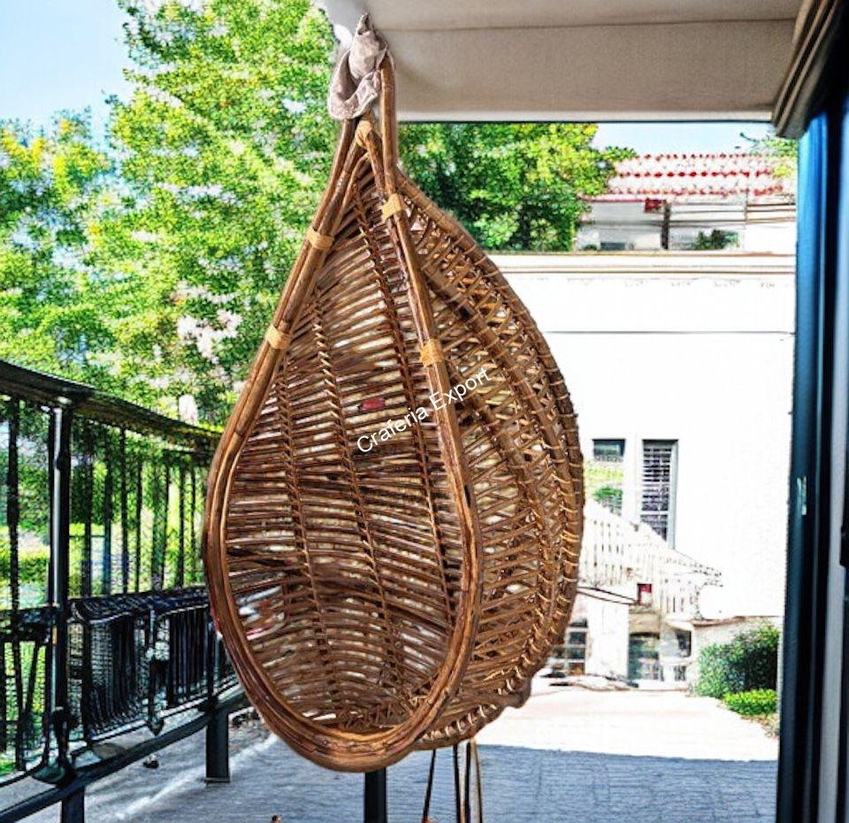 Cane bamboo (bait) Hanging Swing Chair Jhula for adults for balconym garden , comfortable indoor outdoor