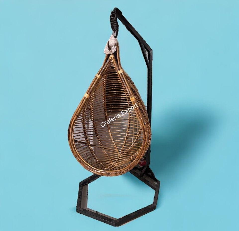 Cane bamboo (bait) Hanging Swing Chair Jhula for adults for balconym garden , comfortable indoor outdoor - Image 2