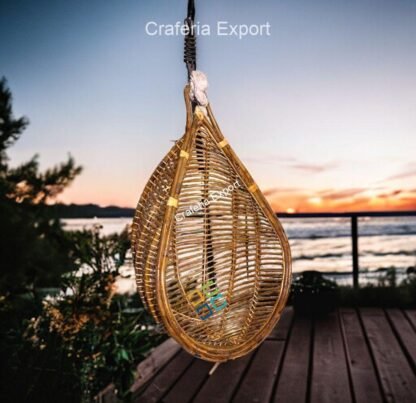 Cane bamboo (bait) Hanging Swing Chair Jhula for adults for balconym garden , comfortable indoor outdoor - Image 3