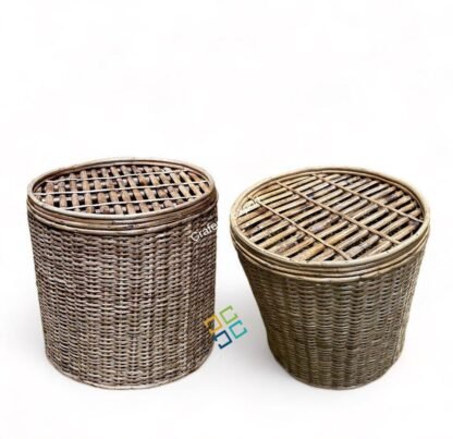 Rattan Cane Sitting Stool/ Side Table /Round Ottoman for Living Room/Balcony/Garden Home Decor - Image 7