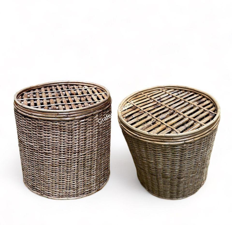 Rattan Cane Sitting Stool/ Side Table /Round Ottoman for Living Room/Balcony/Garden Home Decor - Image 7