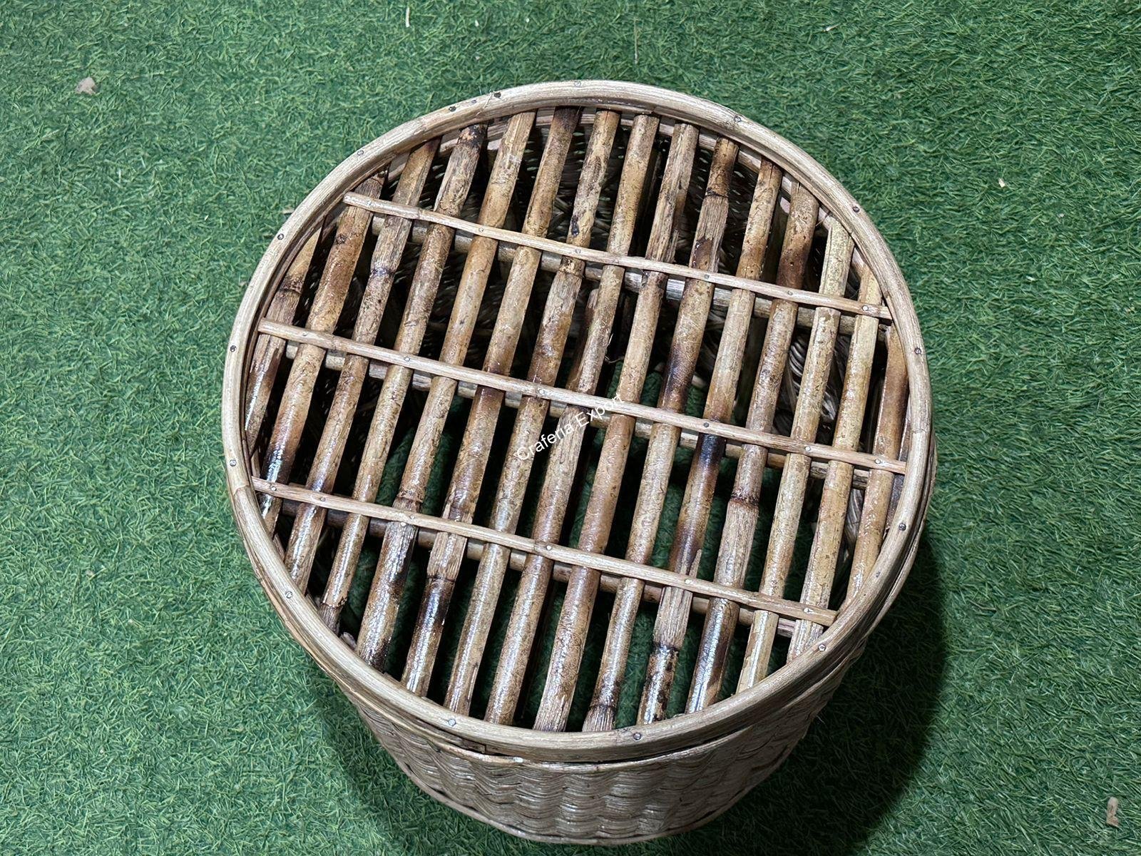 Rattan Cane Sitting Stool/ Side Table /Round Ottoman for Living Room/Balcony/Garden Home Decor - Image 4