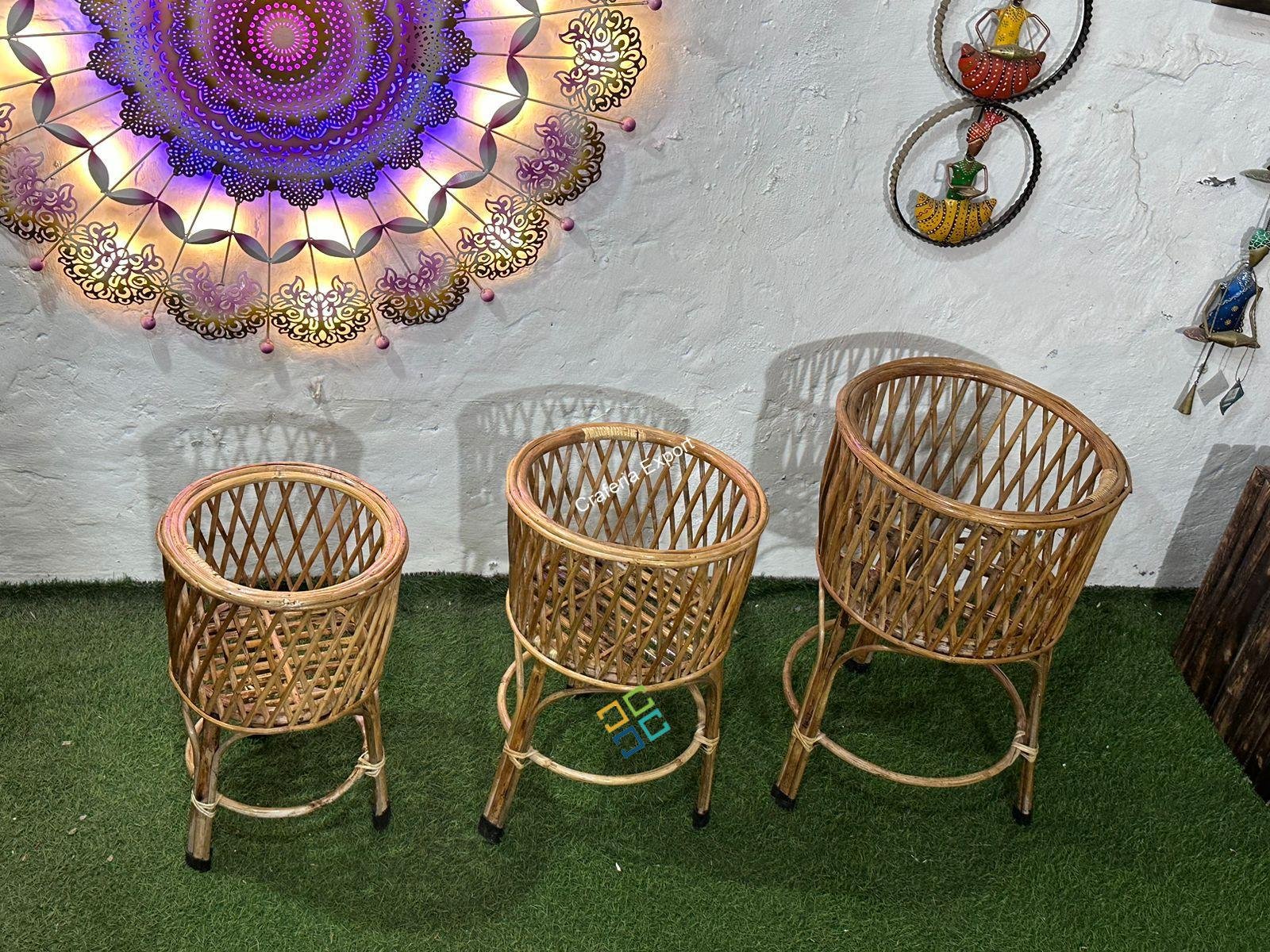 Bamboo Cane Planter Stand for Living Room, Garden, Balcony,Indoor Outdoor, - Image 4