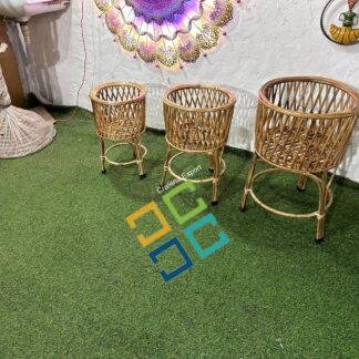 Bamboo Cane Planter Stand for Living Room, Garden, Balcony,Indoor Outdoor,