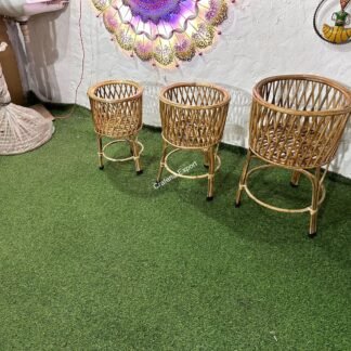 Bamboo Cane Planter Stand for Living Room, Garden, Balcony,Indoor Outdoor,