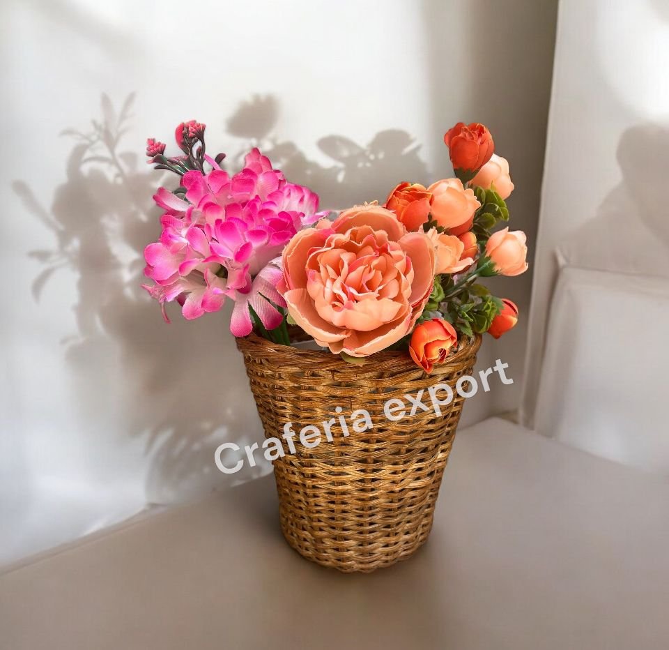 Wicker Cane Rattan Flower Pot Stand for living room , outdoor, garden, balcony | Planter stand for indoor - Image 3