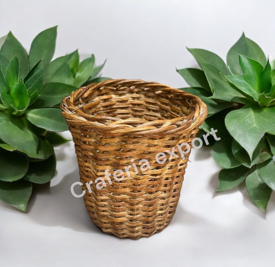 Wicker Cane Rattan Flower Pot Stand for living room , outdoor, garden, balcony | Planter stand for indoor