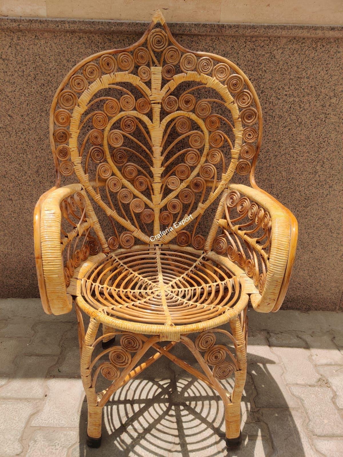 Cane Designer Maharaja Chairs for Events, Hotels & Weddings | Handcrafted Cane Rattan Chairs for Luxury Decor - Image 2