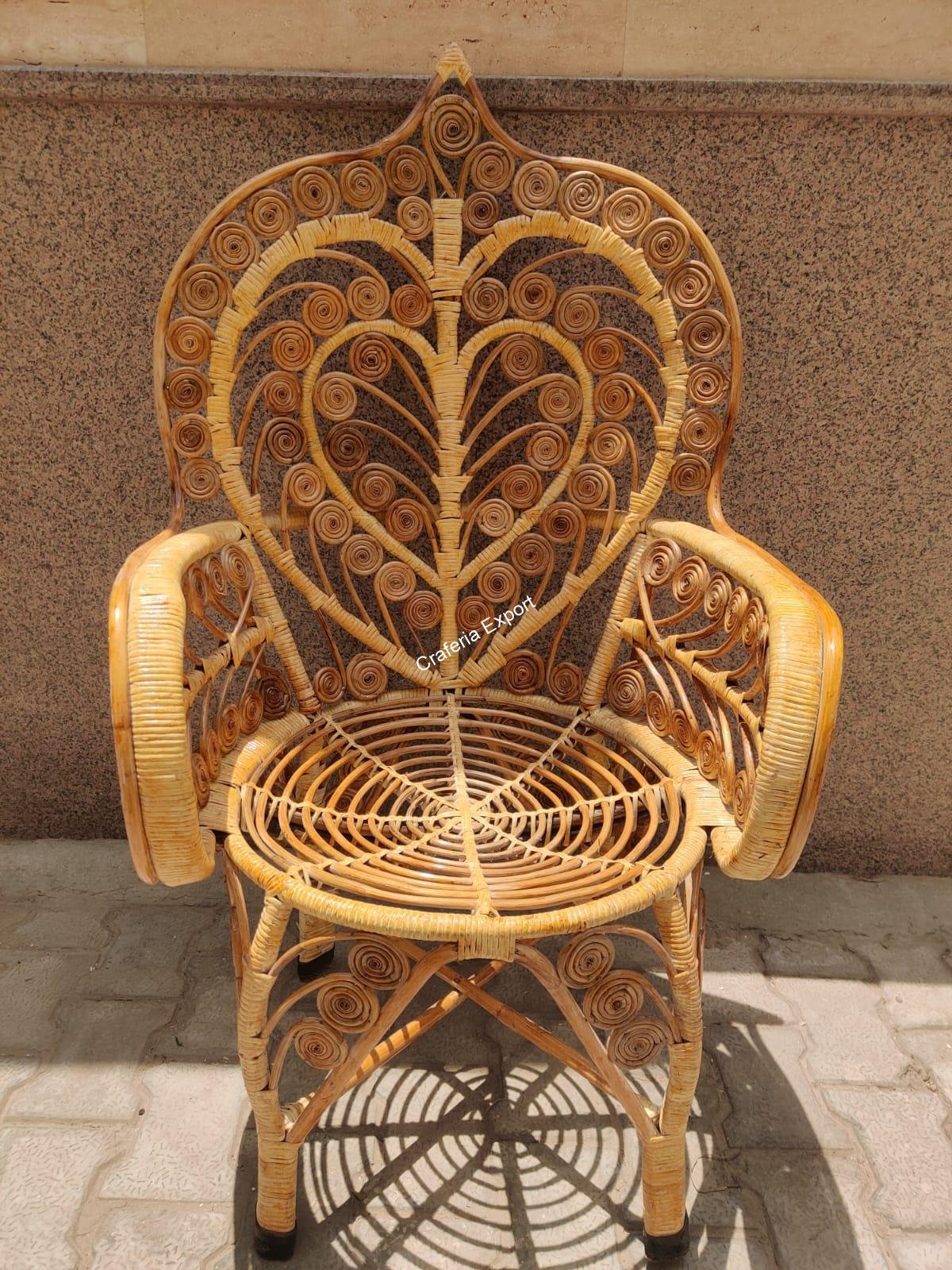 Cane Designer Maharaja Chairs for Events, Hotels & Weddings | Handcrafted Cane Rattan Chairs for Luxury Decor