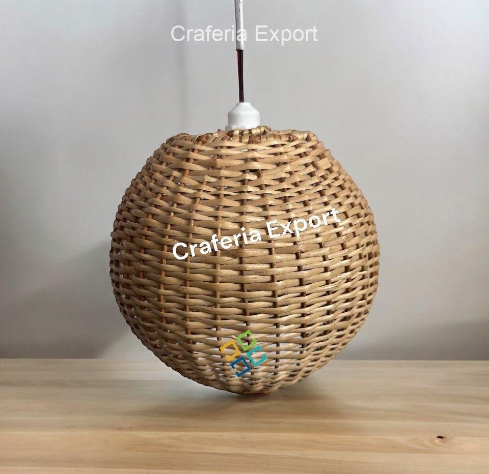 Bamboo wicker Lampshades Hanging | Cane Pendant Light Lamp for indoor outdoor cafe/hotel/restaurants /events - Image 4