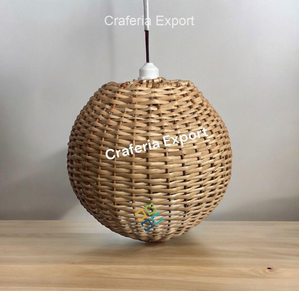 Bamboo wicker Lampshades Hanging | Cane Pendant Light Lamp for indoor outdoor cafe/hotel/restaurants /events - Image 4