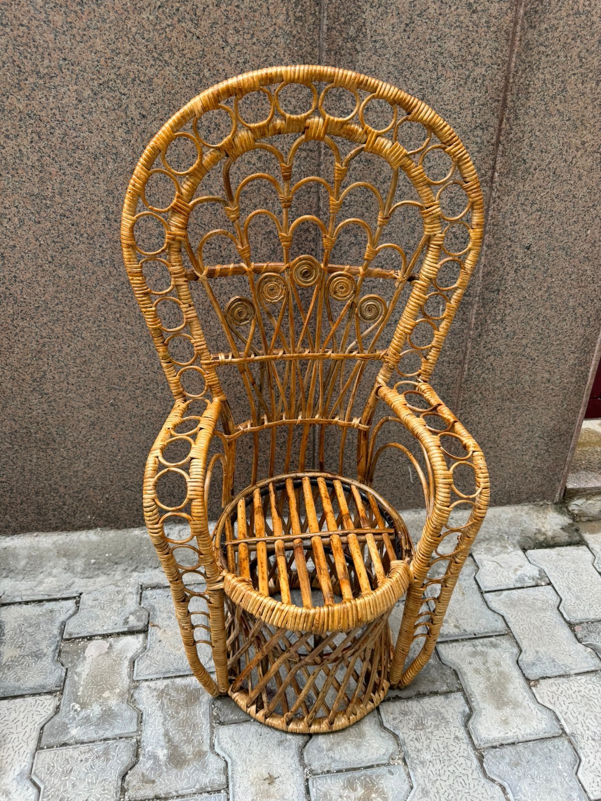 Rattan Bamboo Cane Peacock Photoshot Baby Chairs | Newborn Photography Chairs - Image 2